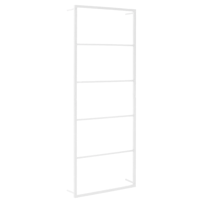 vidaXL dvieļu pakaramais, balts, 45x10x115 cm, tērauds