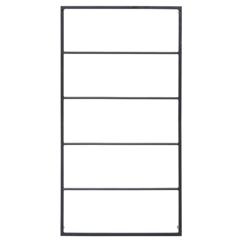 vidaXL dvieļu turētājs, melns, 60x10x116 cm, tērauds