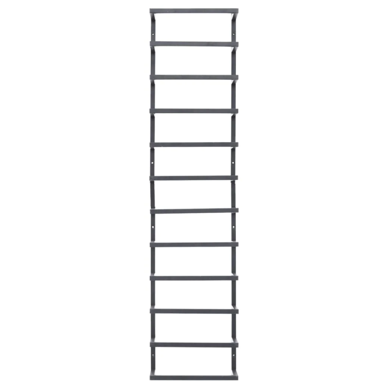 vidaXL dvieļu turētājs, melns, 24x12x96 cm, tērauds