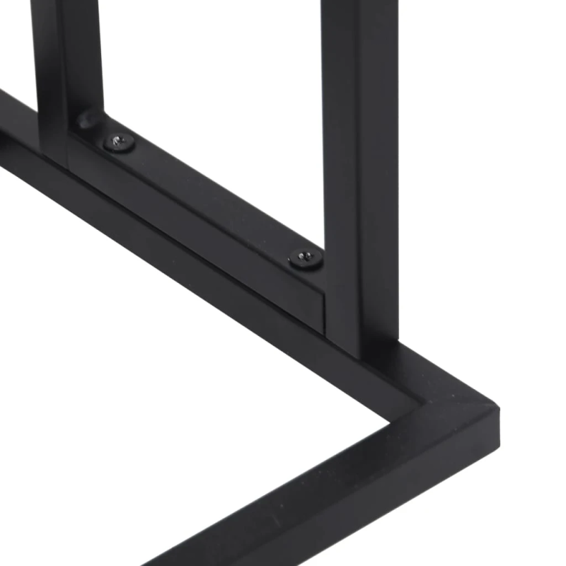 vidaXL dvieļu statīvs, melns, 48x24x78,5 cm, dzelzs