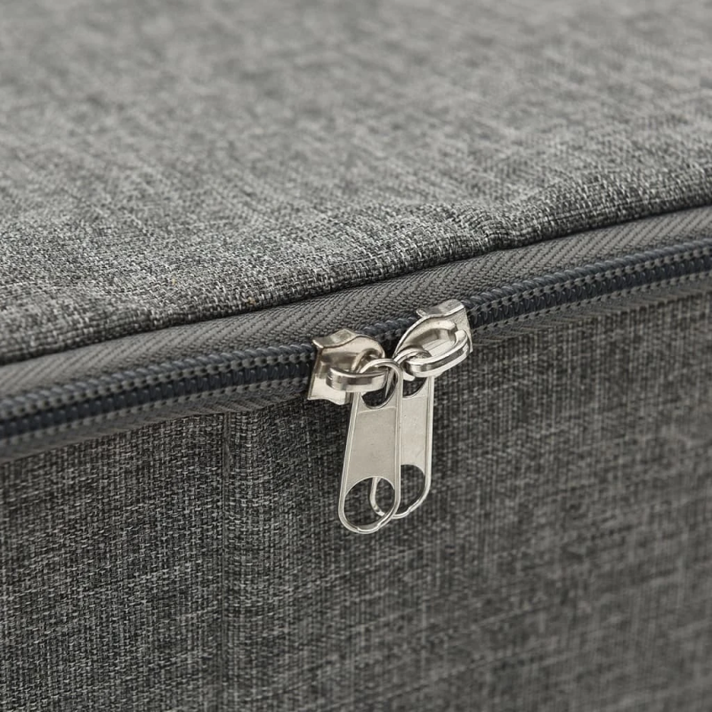 vidaXL uzglabāšanas kastes, 2 gab., 70x40x18 cm, audums, pelēkas