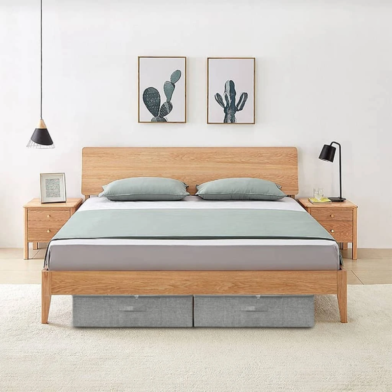 vidaXL uzglabāšanas kaste, 70x40x18 cm, audums, pelēka