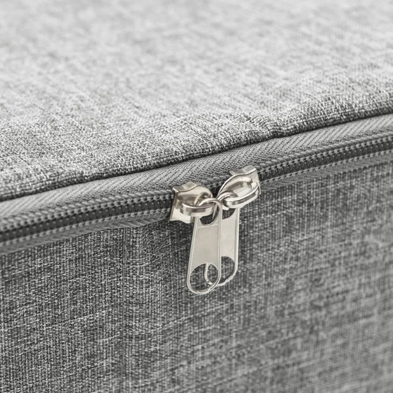 vidaXL uzglabāšanas kastes, 2 gab., 70x40x18 cm, audums, pelēkas