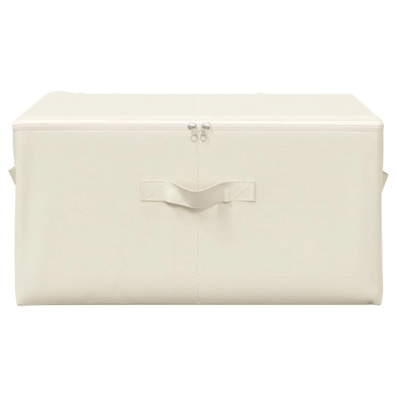 vidaXL uzglabāšanas kastes, 2 gab., 43x34x23 cm, audums, krēmkrāsas