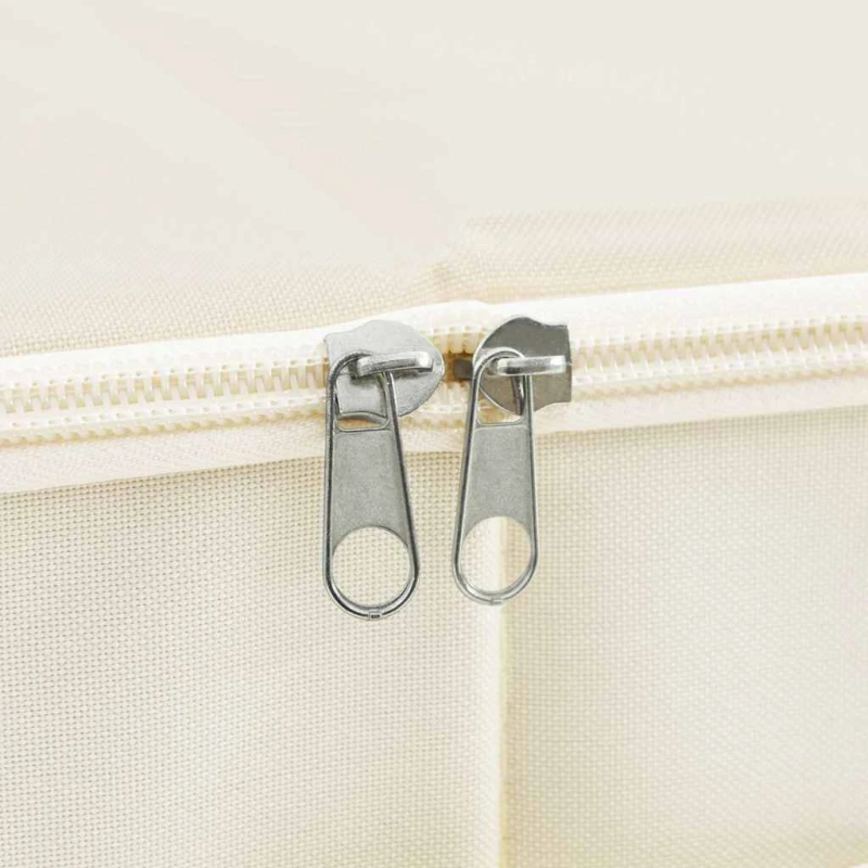 vidaXL uzglabāšanas kastes, 2 gab., 43x34x23 cm, audums, krēmkrāsas