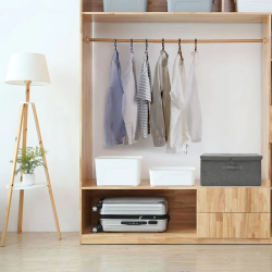 vidaXL uzglabāšanas kastes, 50x30x25 cm, audums, antracītpelēkas