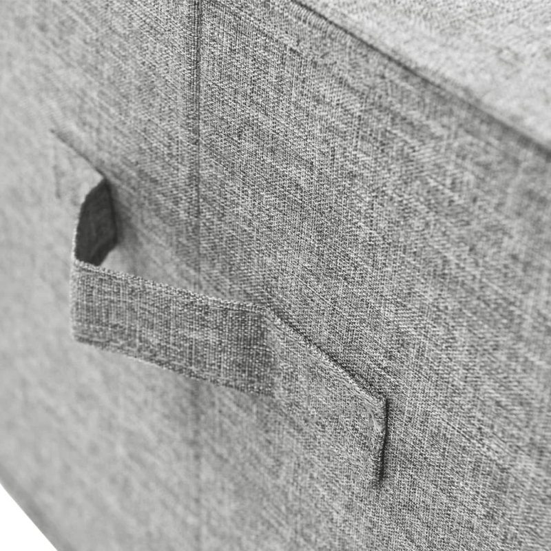 vidaXL uzglabāšanas kastes, 2 gab., 50x30x25 cm, audums, pelēkas