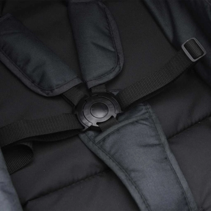 vidaXL divi-vienā bērnu ratiņi, antracītpelēki ar melnu, tērauds