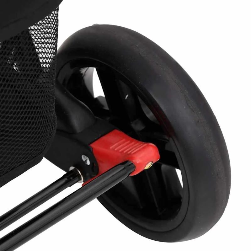 vidaXL dvīņu ratiņi, sarkani, tērauds