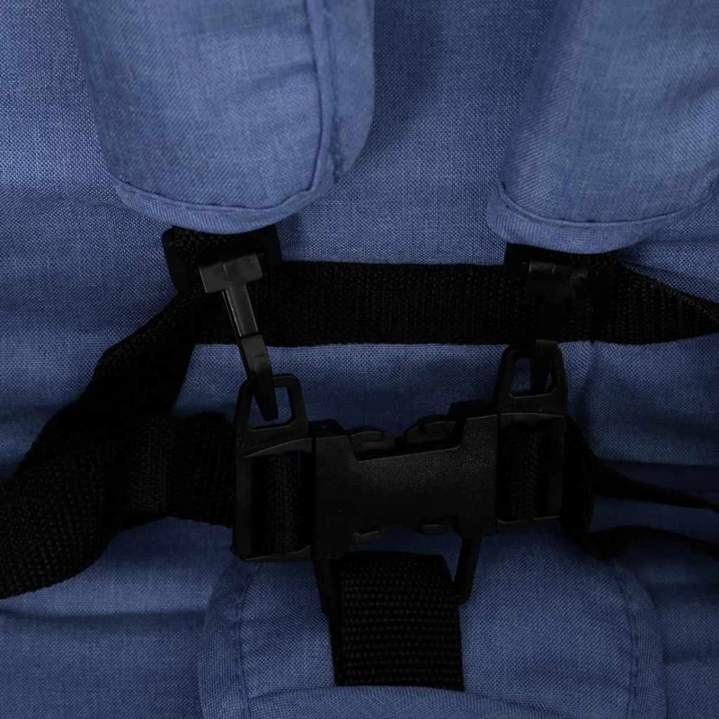 vidaXL dvīņu ratiņi, tumši zili, tērauds