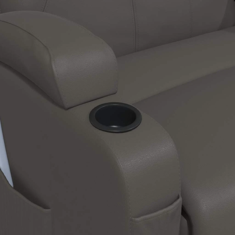 vidaXL masāžas šūpuļkrēsls, antracītpelēka mākslīgā āda