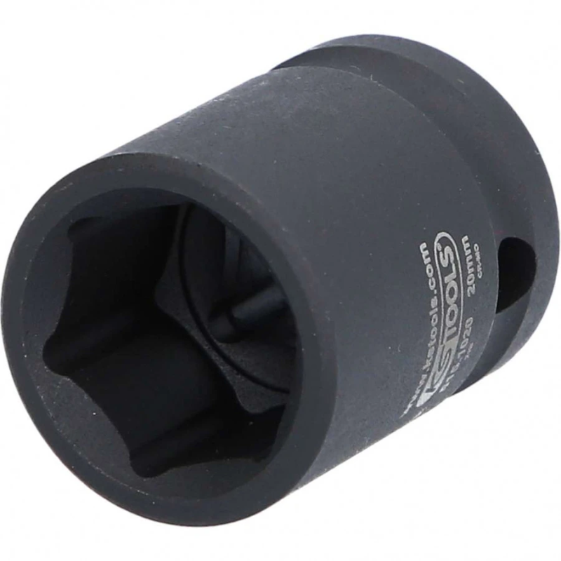 1-2" 6-kanšu triecienmuciņa, īsa 26mm, KS Tools