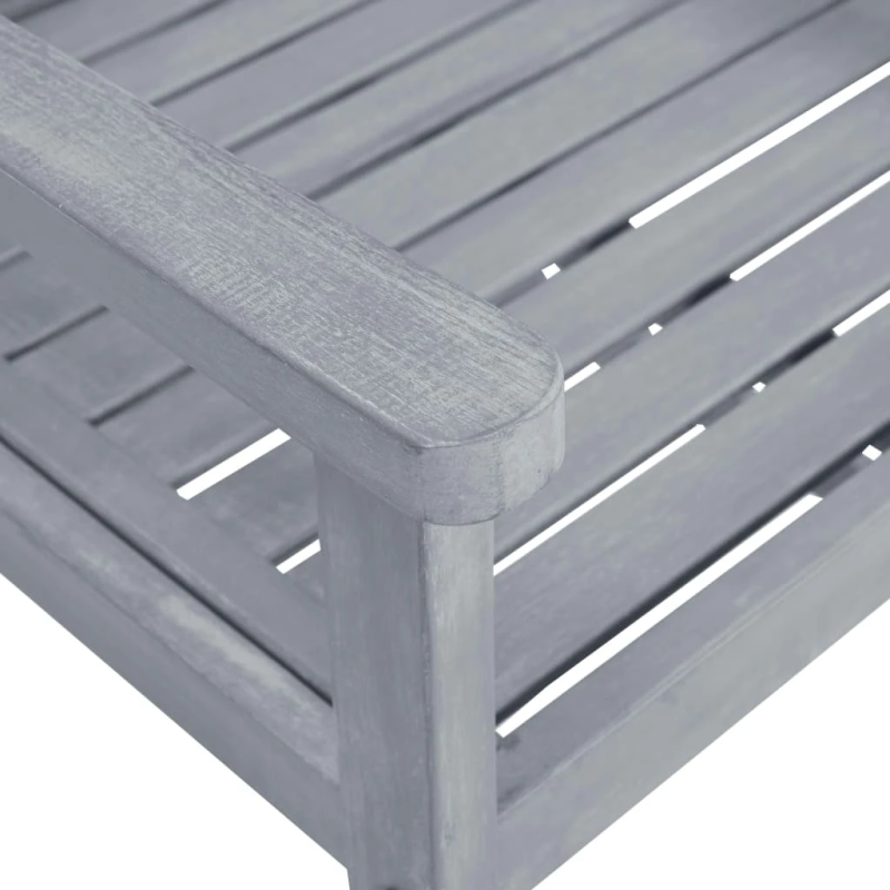 vidaXL dārza krēsli, 8 gab., akācijas masīvkoks, pelēki