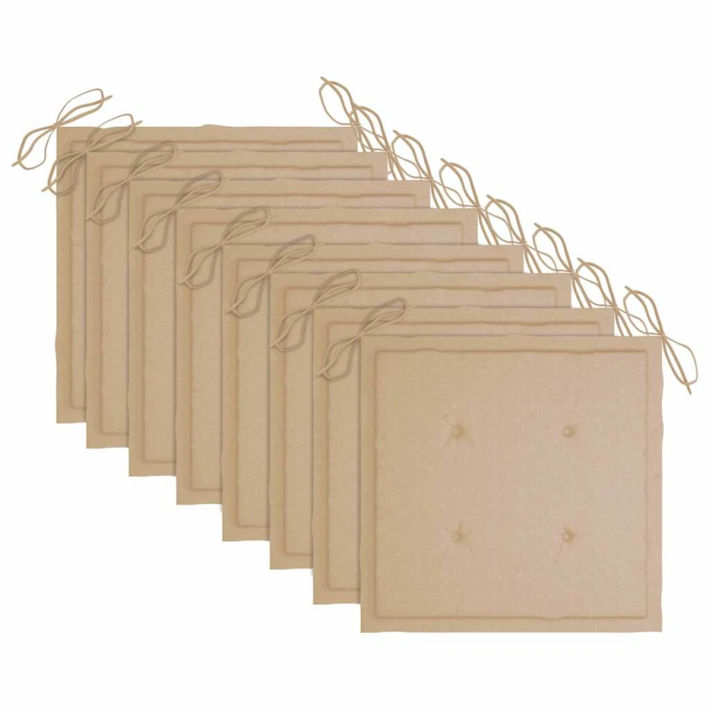 vidaXL dārza krēsli ar spilveniem, 8 gab., akācijas masīvkoks, pelēki