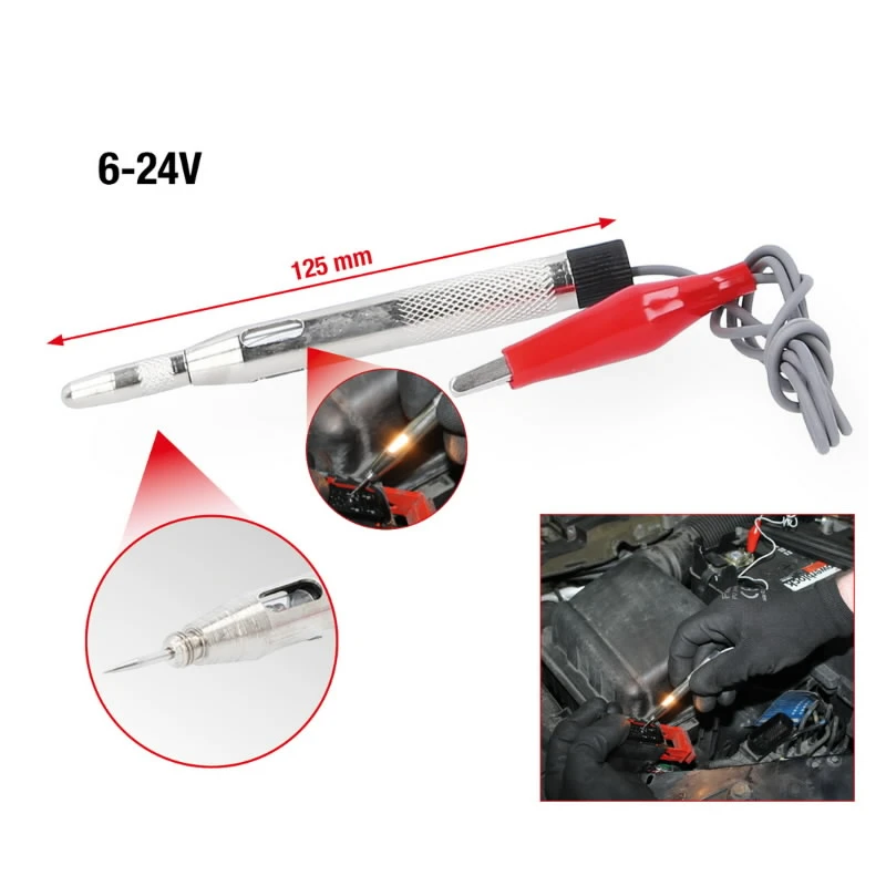 Kontrollampa 6-24 V, 125 mm, KS Tools