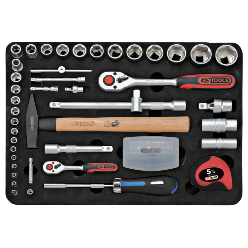 Universālais instrumentu komplekts 1-4+1-2, 127 gab., KS Tools