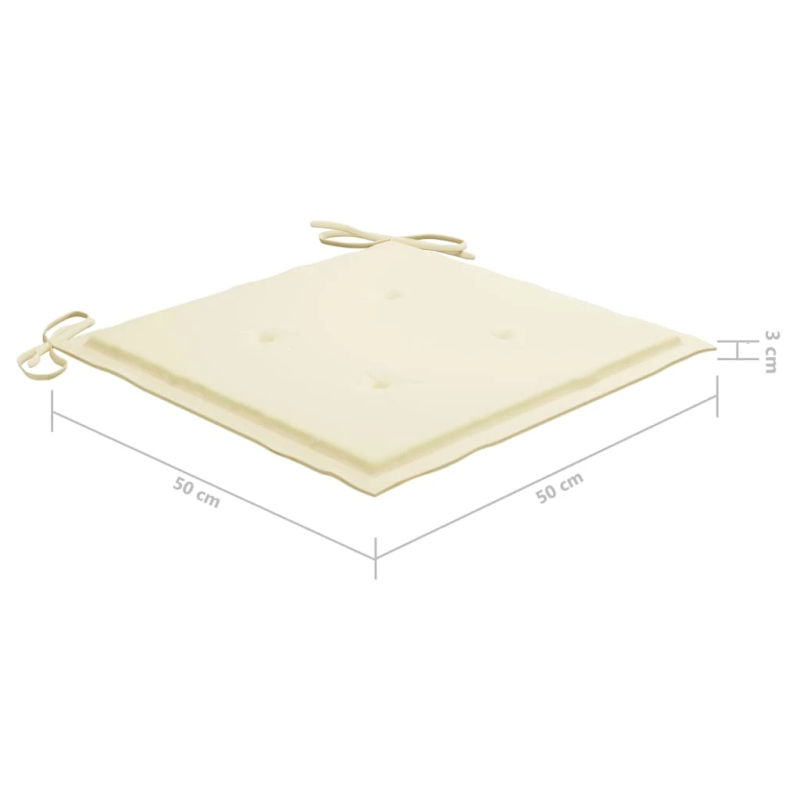 vidaXL dārza krēsli ar matračiem, 6 gab., akācijas masīvkoks