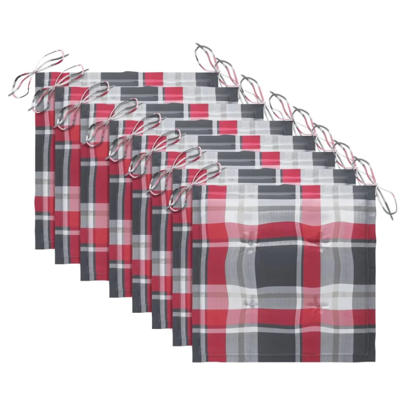 vidaXL dārza krēsli ar matračiem, 8 gab., akācijas masīvkoks