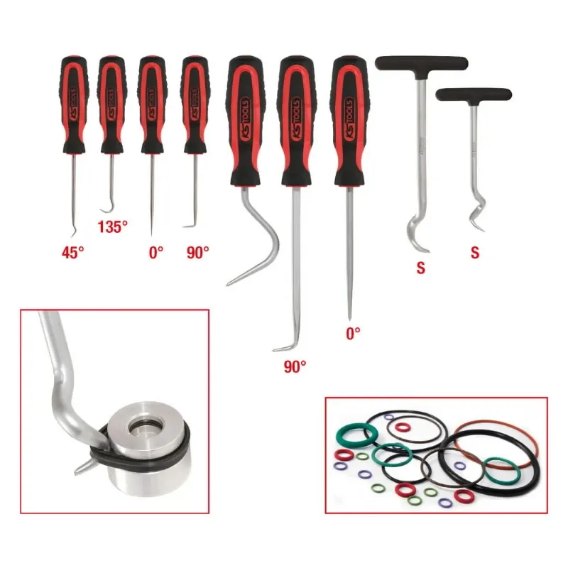 Āķu un īlenu komplekts, 9 gab., KS Tools