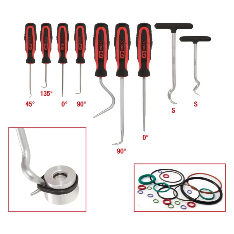 Āķu un īlenu komplekts, 9 gab., KS Tools