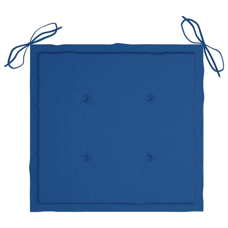 vidaXL dārza krēsli ar matračiem, 4 gab., masīvs tīkkoks