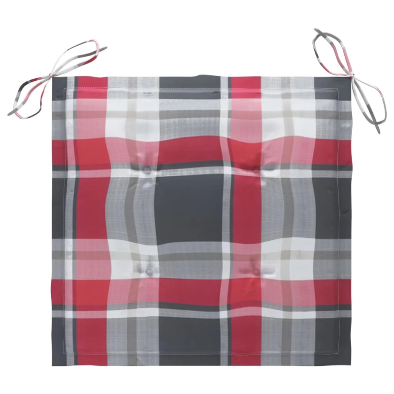 vidaXL dārza krēsli ar matračiem, 4 gab., masīvs tīkkoks