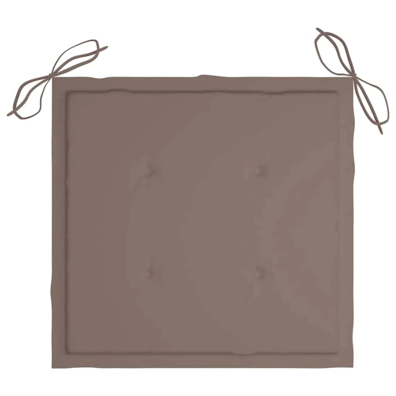 vidaXL dārza krēsli ar matračiem, 8 gab., masīvs tīkkoks