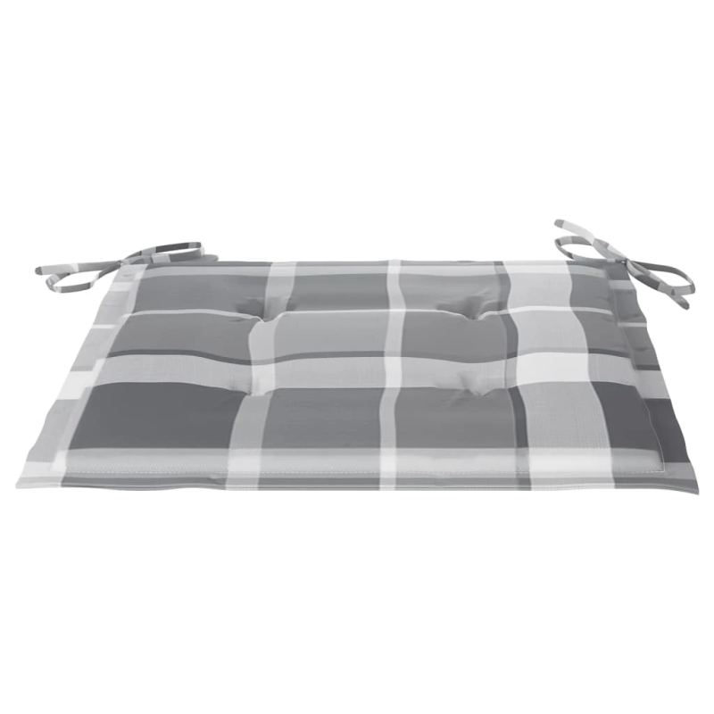 vidaXL dārza krēsli ar matračiem, 8 gab., masīvs tīkkoks