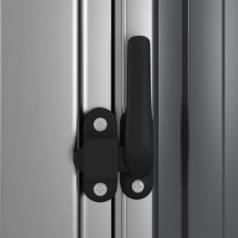 vidaXL dārza šķūnis, pelēks, 118,5x97x209,5 cm, cinkots tērauds