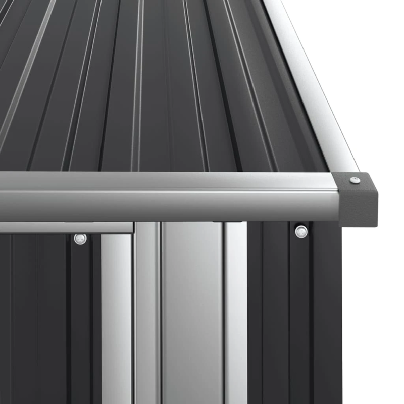 vidaXL dārza šķūnis, antracītpelēks, 118,5x97x209,5cm, cinkots tērauds