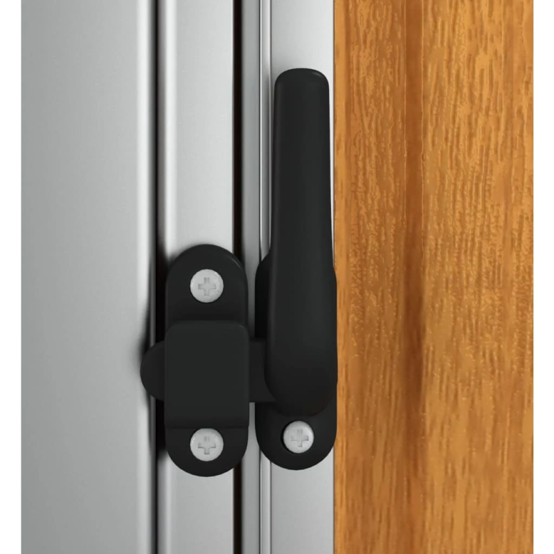 vidaXL dārza šķūnis, brūns, 118,5x97x209,5 cm, cinkots tērauds