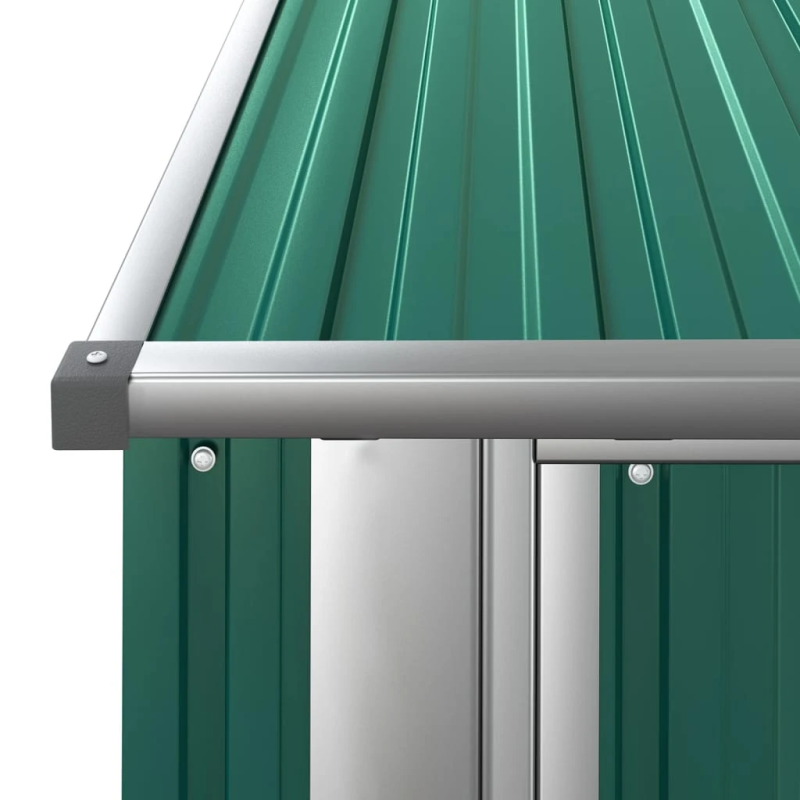 vidaXL dārza šķūnis, zaļa, 180,5x97x209,5 cm, cinkots tērauds