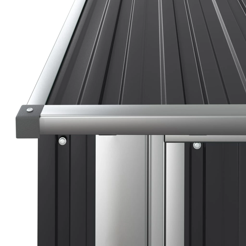 vidaXL dārza šķūnis, antracītpelēks, 180,5x97x209,5cm, cinkots tērauds