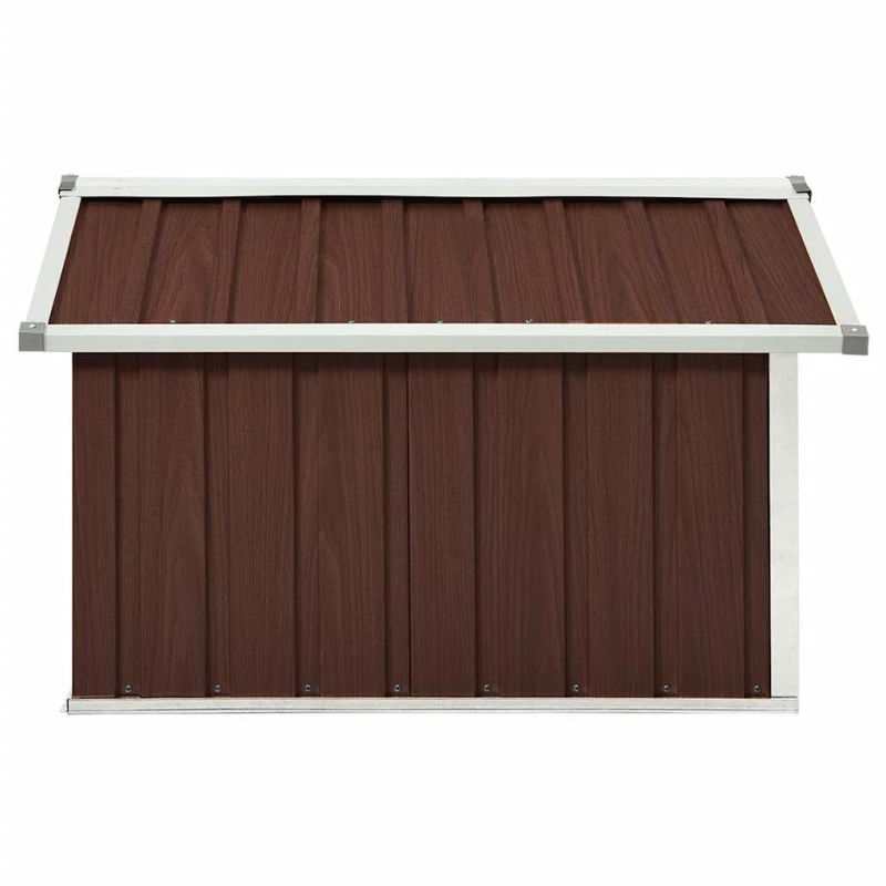 vidaXL robotizēta zāles pļāvēja novietne, 92x97x63 cm, brūna