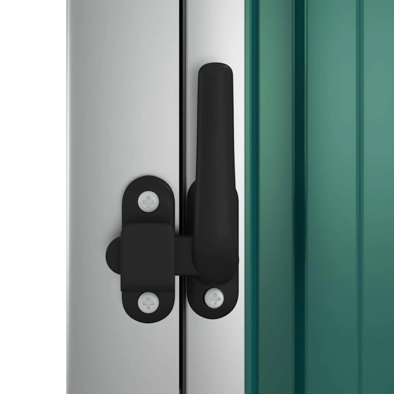 vidaXL dārza šķūnis, zaļš, 88x89x161 cm, cinkots tērauds