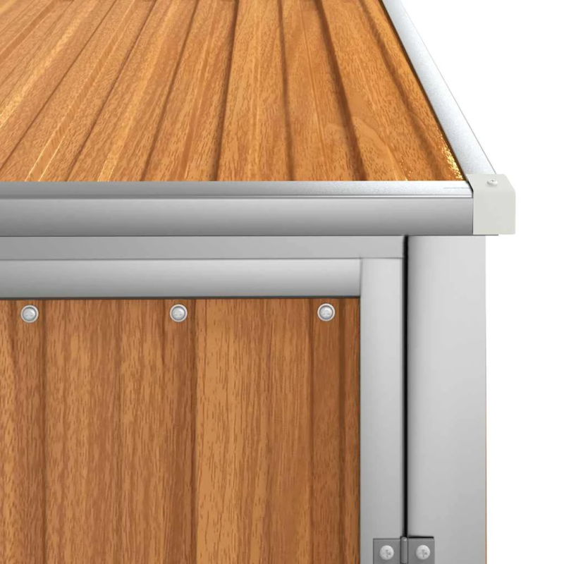 vidaXL dārza šķūnis, brūns, 88x89x161 cm, cinkots tērauds