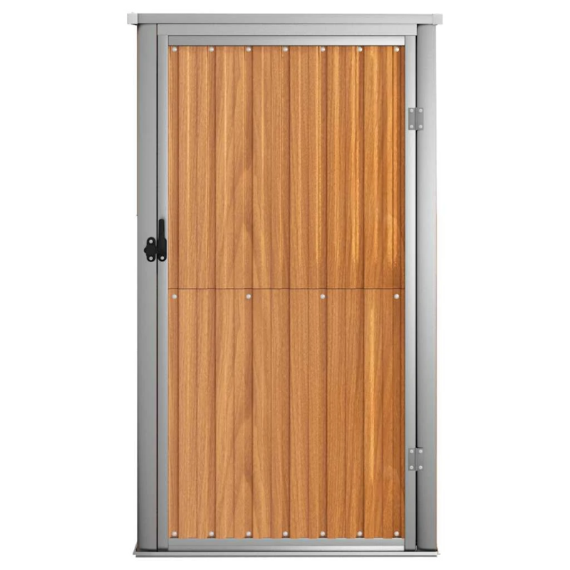 vidaXL dārza šķūnis, brūns, 88x89x161 cm, cinkots tērauds