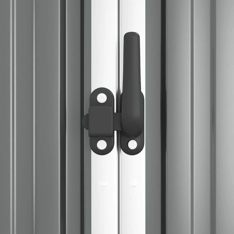 vidaXL dārza šķūnis, zaļš, 225x89x161 cm, cinkots tērauds