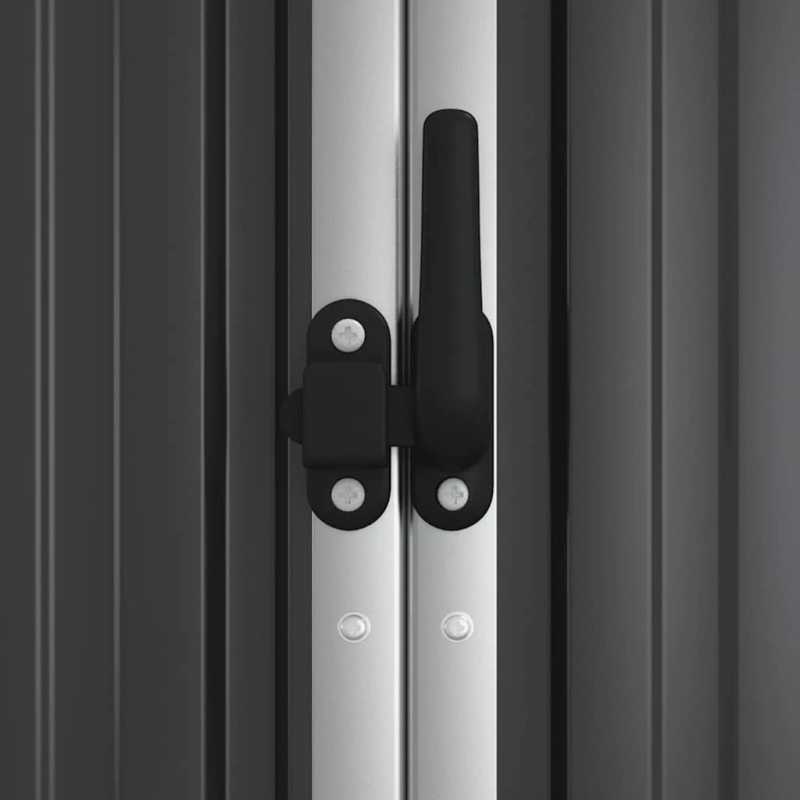 vidaXL dārza šķūnis, antracītpelēks, 225x89x161 cm, cinkots tērauds