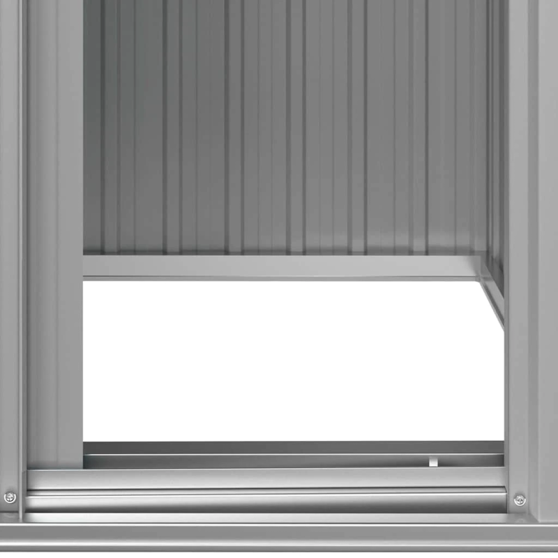 vidaXL dārza šķūnis, pelēks, 126x97,5x177 cm, cinkots tērauds