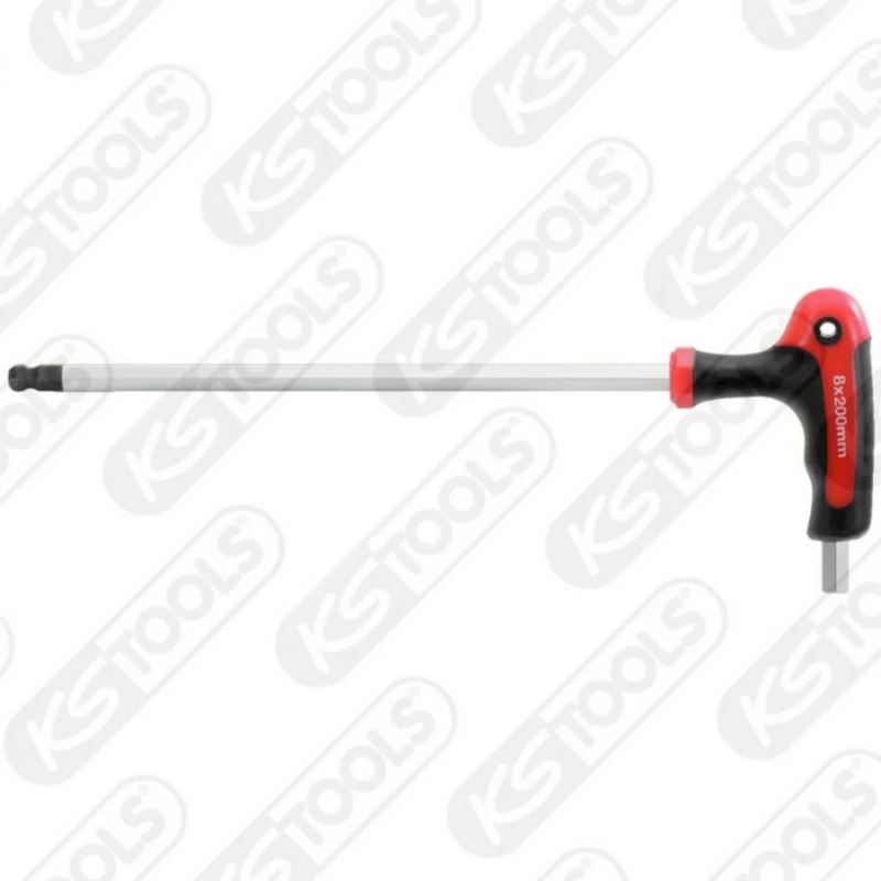 T-roktura seškanša atslēga, 2mm ERGO+, KS Tools