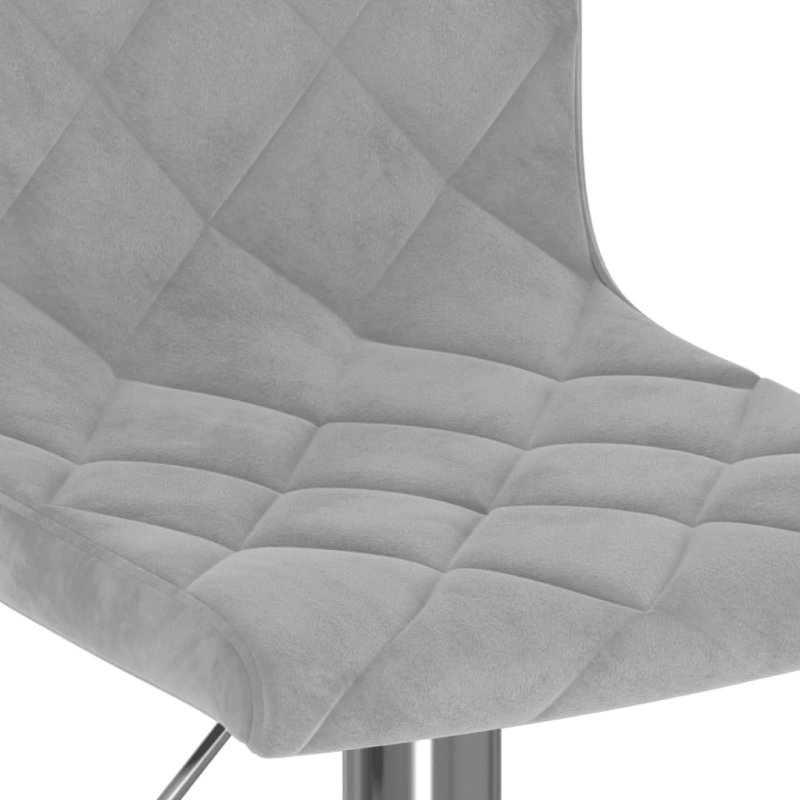 vidaXL bāra krēsli, 2 gab., gaiši pelēks samts