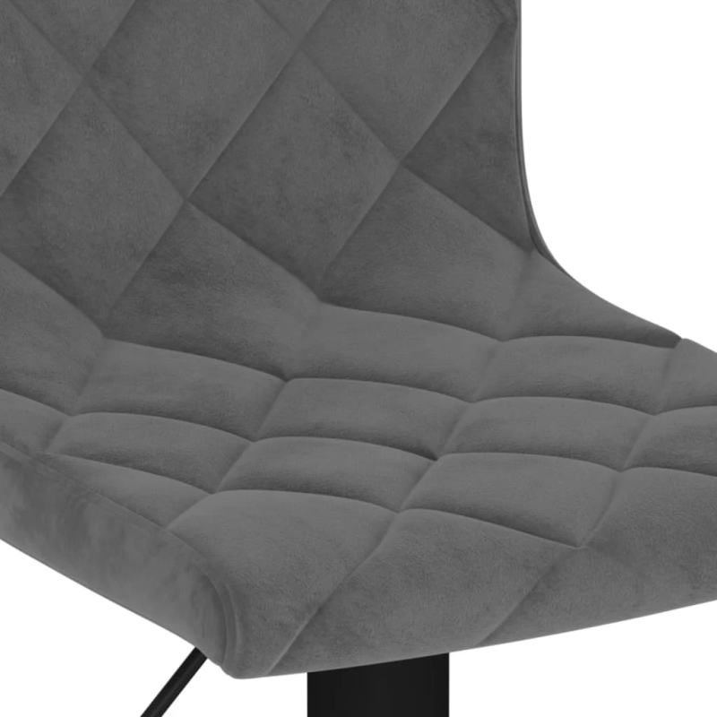 vidaXL bāra krēsli, 2 gab., tumši pelēks samts