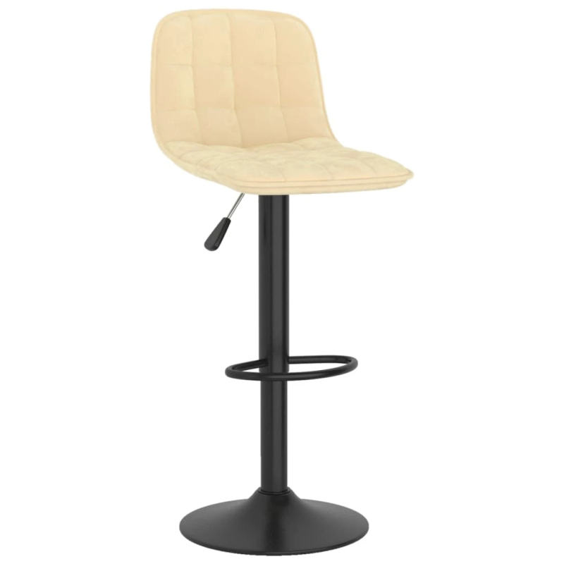 vidaXL bāra krēsli, 2 gab., krēmkrāsas samts
