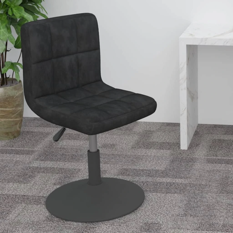 vidaXL grozāms bāra krēsls, melns samts