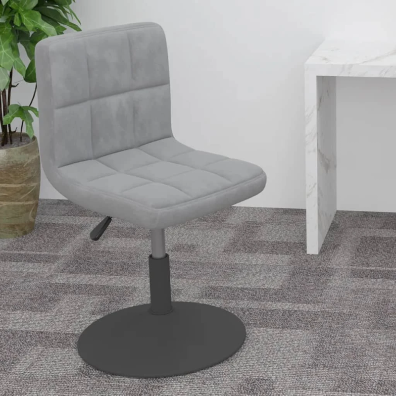 vidaXL grozāms bāra krēsls, gaiši pelēks audums