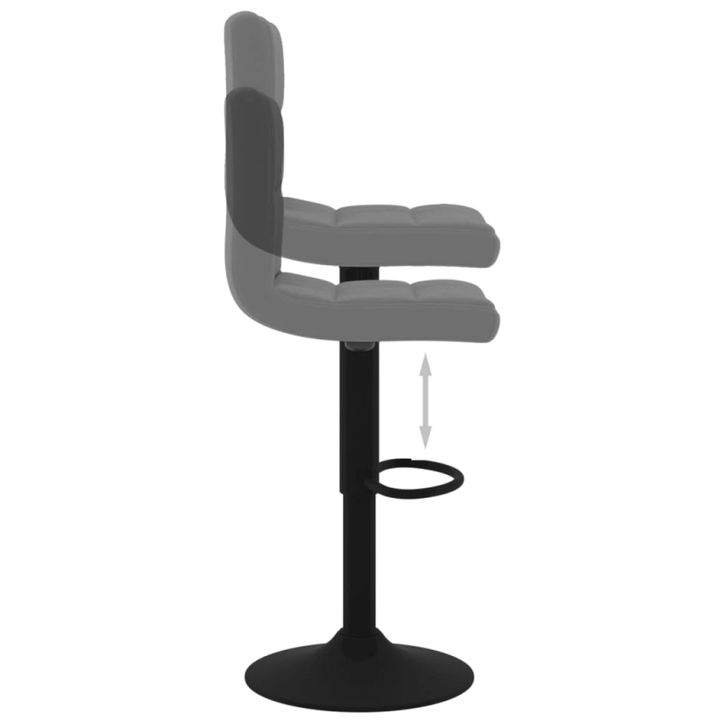 vidaXL bāra krēsls, tumši pelēks samts
