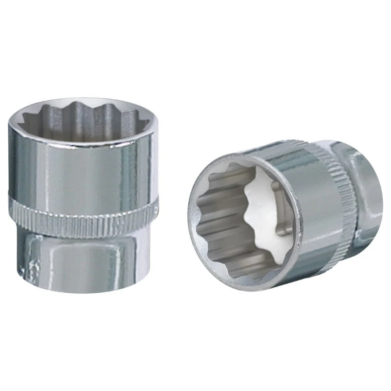 12-kanšu muciņa 1-2" CHROMEplus,uz pakaramās birkas 10mm, KS Tools