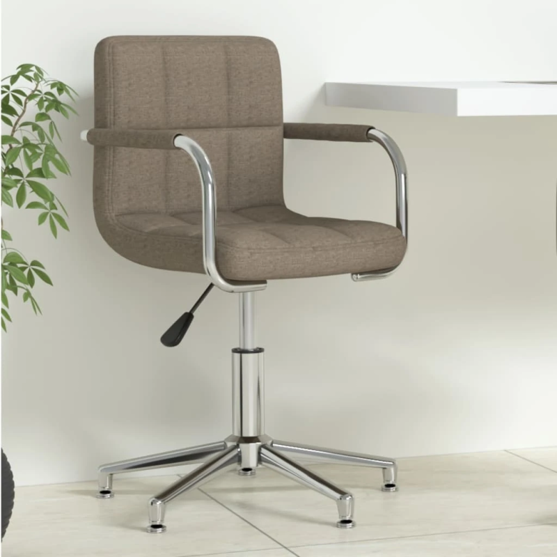 vidaXL Pasukama biuro kėdė, taupe spalvos, audinys