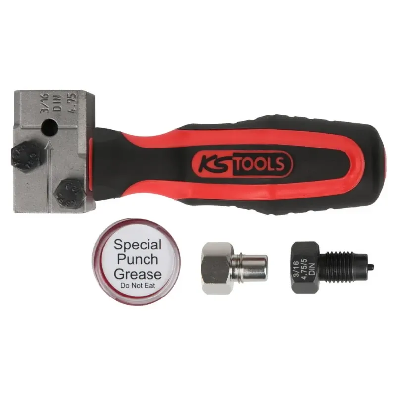 Stabdžių vamzdelių 4,75 mm briaunų lenkimo komplektas FLAREF FLAREFIXeco, KS Tools